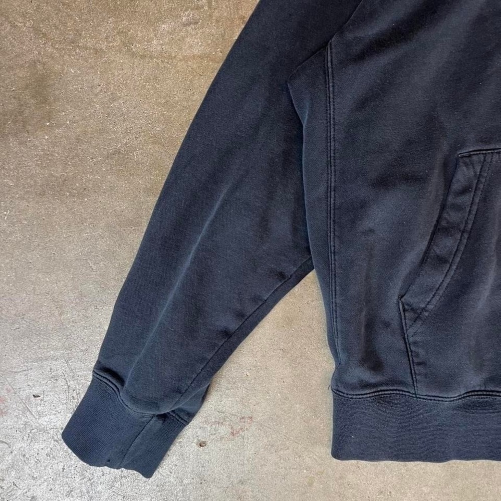 Vintage Y2K Black Nike swoosh hoodie with white logo Size men's medium - Picture 3 of 6
